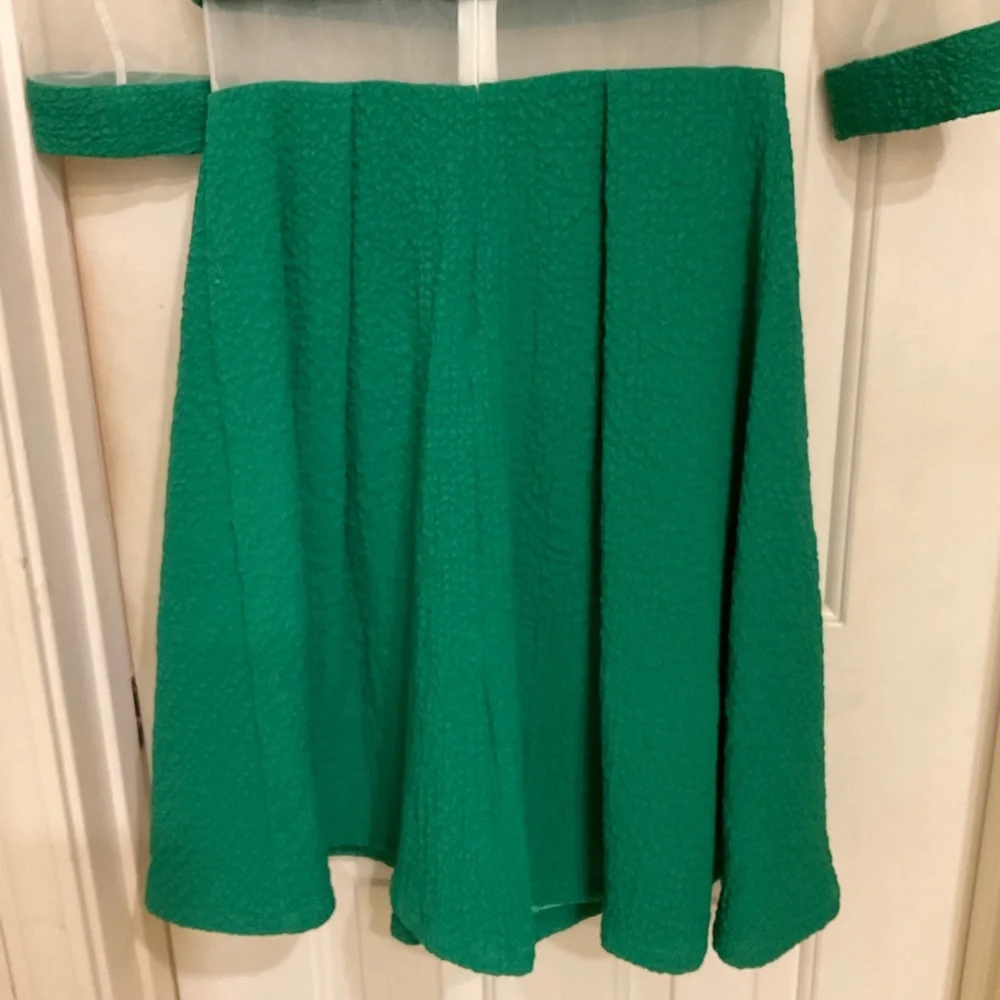 St Patrick Day Dress - Most Adorable Ever!  Green and White Sheer Fabric, Size 4 - Picture 10 of 15